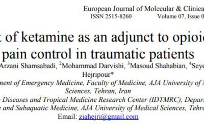 مقاله اثر کتامین را با اپیوم در کنترل دردهای بیماران تروماتیک